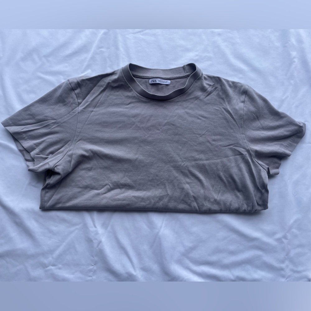 Zara Grey Basic T-Shirt